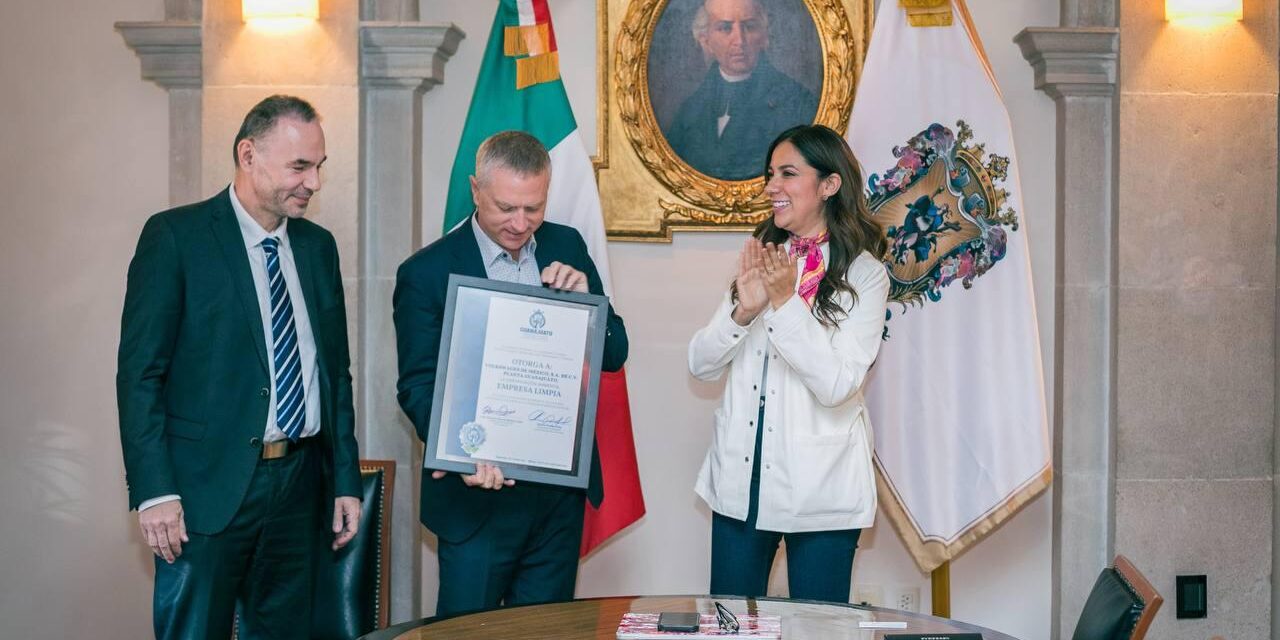 Entrega Gobernadora Certificado Ambiental “Empresa Limpia” a Volkswagen de Guanajuato